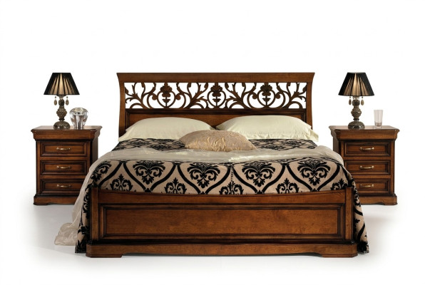 Łóżko Meble Podwójne łóżko Natural Wood Sypialnia Meble Design bed Meble Włochy