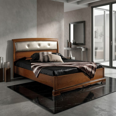 Łóżko Podwójne łóżko Vaccari cav giovanni Solidne drewno Sypialnia Design Meble Nowe