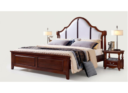 Łóżko 2 Szafki nocne 3 szt. Sypialnia Zestaw Meble Classic Luksusowe łóżko