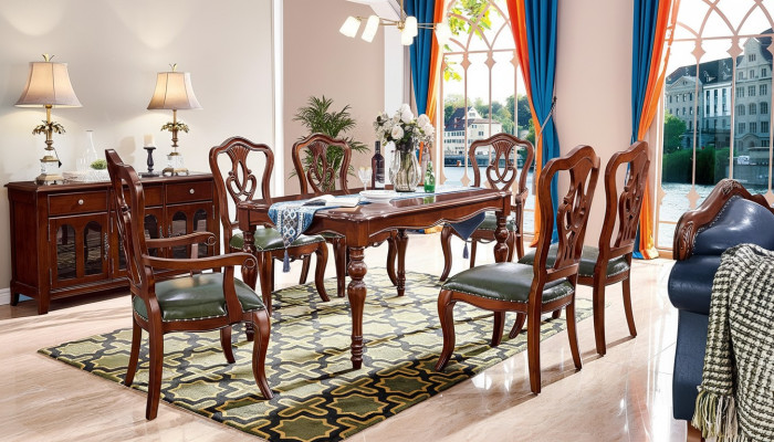 Kompletny Zestaw 6 Krzesła jadalnia Grupa Drewno Krzesło Luxury Meble Baroque