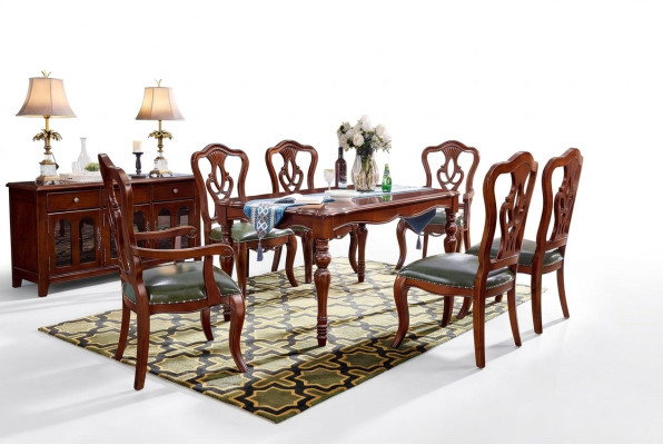 Kompletny Zestaw 6 Krzesła jadalnia Grupa Drewno Krzesło Luxury Meble Baroque