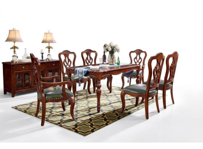 Kompletny Zestaw 6 Krzesła jadalnia Grupa Drewno Krzesło Luxury Meble Baroque