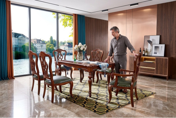 Tabela Stół obiadowy Design Meble jadalnia drewniany stół luksusowy w stylu country house