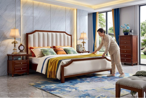 Luksusowa Sypialnia Łóżko Podwójne łóżko Rama łóżka Meble Design bed