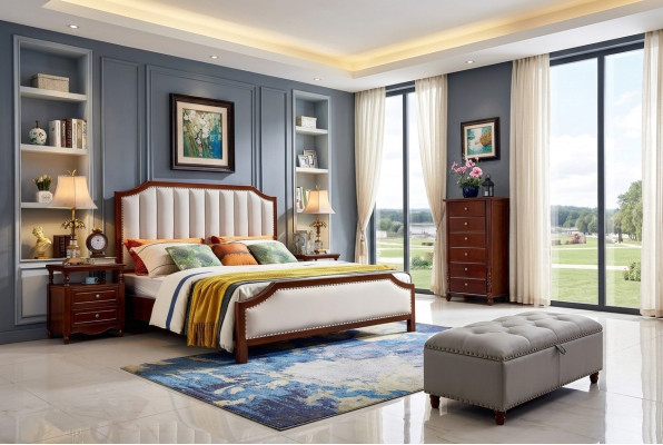 Luksusowa Sypialnia Łóżko Podwójne łóżko Rama łóżka Meble Design bed
