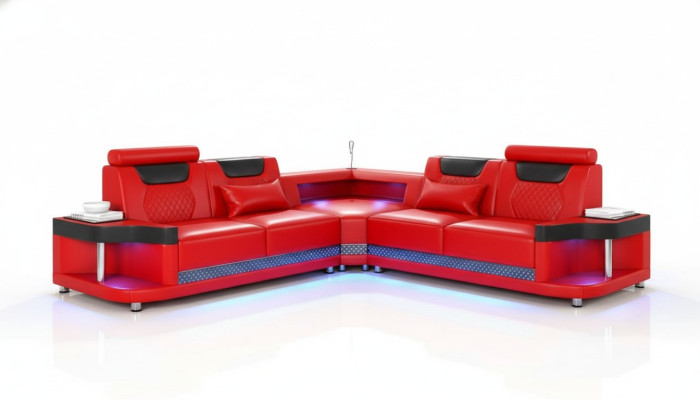 Design Esk Narożnikowa kanapa Sofy Nowoczesne Sofy Skórzane Kanapa Żywy krajobraz Sofa Nowość