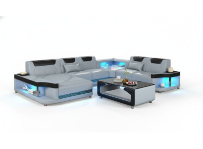 Narożnikowa kanapa U Form+stolik kawowy Nowoczesna Podkładka Meble do Salonu Meble Narożnikowa kanapa Design Sofa