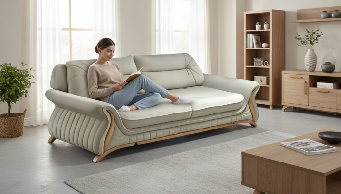 Designerskie Kanapy Podkładka Sofa Sofy 3 miejsce do siedzenia trzyosobowe sztuczna skóra salon