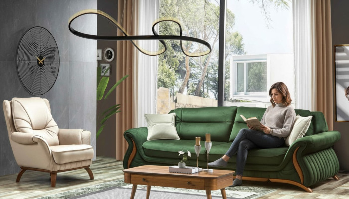 Luksusowe Klasyczne Kanapy Włókiennicze Design Sofa 3+1 Siedziba Fotel Couch Podkładka Sofy
