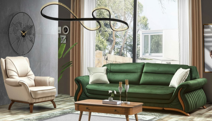 Luksusowe Klasyczne Kanapy Włókiennicze Design Sofa 3+1 Siedziba Fotel Couch Podkładka Sofy