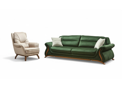 Luksusowe Klasyczne Kanapy Włókiennicze Design Sofa 3+1 Siedziba Fotel Couch Podkładka Sofy