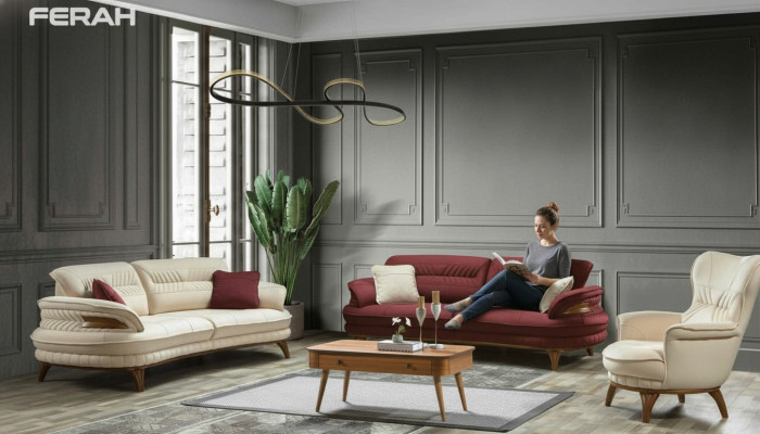 Grupa Zestaw sofowy 3+3+1 miejsce do siedzenia Luksusowa Sofa Fotel Sofy Zestaw materiałów