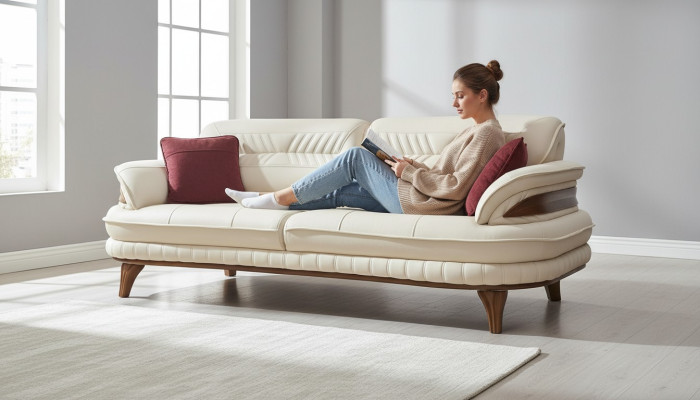 Sofa 3 miejsce do siedzenia Kanapy Sofy Art deco trzyosobowa Nowa Włókienniczy Luksusowa Podkładka