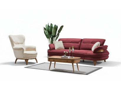 Sofa 3 miejsce do siedzenia + Fotel Sofa do salonu Sofy Fotel Luksusowe meble materiałowe
