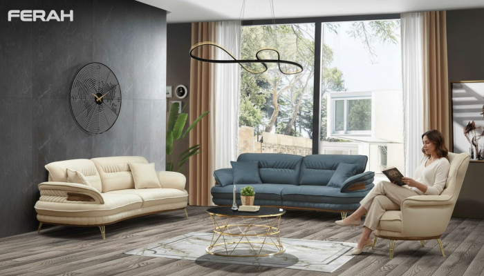 Zestaw sofowy 3+3+1 miejsce do siedzenia Sofa Fotel Sofy Ustawić Siedziba Luksusowy Zestaw