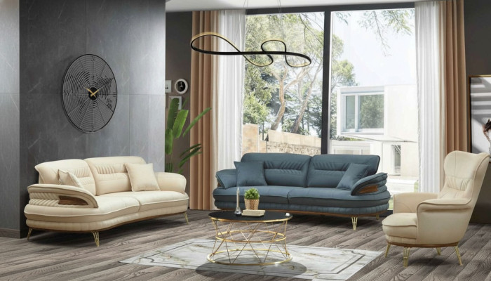 Zestaw sofowy 3+3+1 miejsce do siedzenia Sofa Fotel Sofy Ustawić Siedziba Luksusowy Zestaw