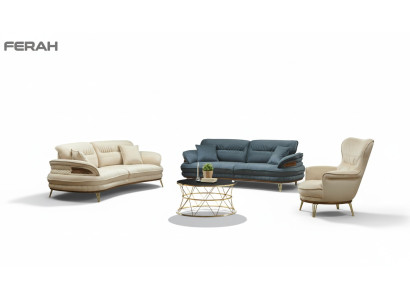 Zestaw sofowy 3+3+1 miejsce do siedzenia Sofa Fotel Sofy Ustawić Siedziba Luksusowy Zestaw
