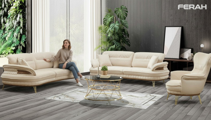 Luksusowy Zestaw sofowy 3+3+1 miejsce do siedzenia trzyosobowa sofa sofy Fotel Design