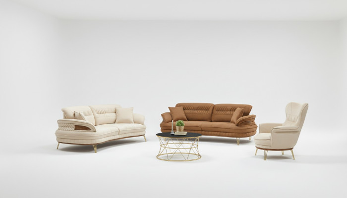 Luksusowy Zestaw sofowy 3+3+1 miejsce do siedzenia trzyosobowa sofa sofy Fotel Design