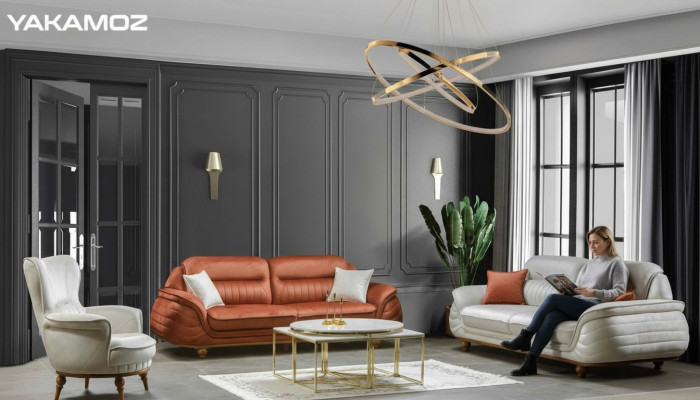 Ustawić Sofy Fotel Zestaw sofowy 3+3+1 miejsce do siedzenia Luksusowy Material Living Room