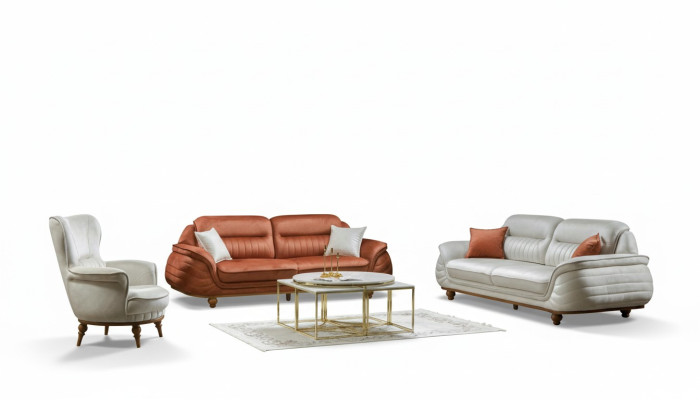 Ustawić Sofy Fotel Zestaw sofowy 3+3+1 miejsce do siedzenia Luksusowy Material Living Room