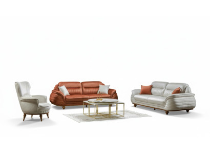 Ustawić Sofy Fotel Zestaw sofowy 3+3+1 miejsce do siedzenia Luksusowy Material Living Room