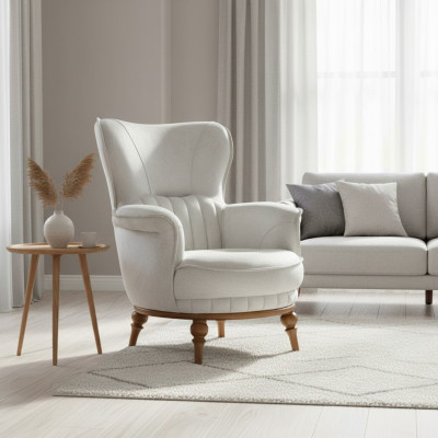 Fotel Luxury Design Włókienniczy Pokój dzienny Meble Lounge w stylu klasycznym