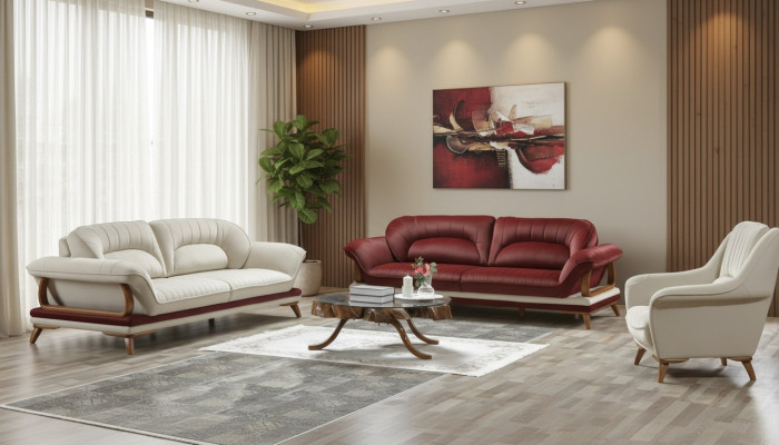 Luksusowy Zestaw Ustaw Zestaw sofowy 3+3+1 miejsce do siedzenia Sofa Fotel 3-częściowy. zestawy