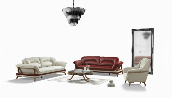 Luksusowy Zestaw Ustaw Zestaw sofowy 3+3+1 miejsce do siedzenia Sofa Fotel 3-częściowy. zestawy