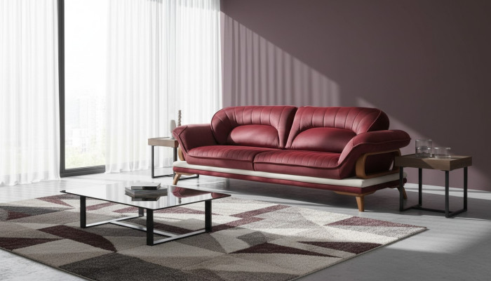 Sofa 3 miejsce do siedzenia Design Sofy Podkładka Siedziba Classic Design Trzymiejscowe Meble Materiał