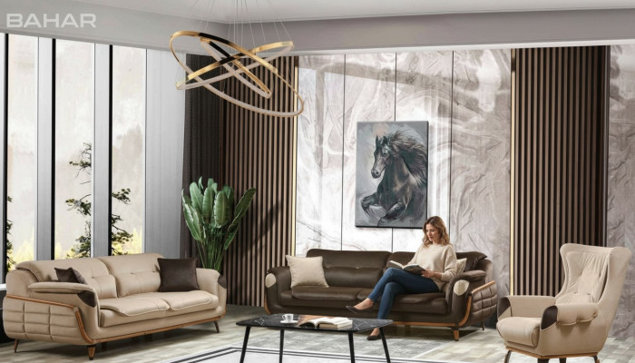 Zestaw sofowy 3+3 miejsce do siedzenia Sofa Fotel Sofy Relaks Luksusowy Zestaw do Salonu