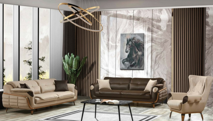 Zestaw sofowy 3+3 miejsce do siedzenia Sofa Fotel Sofy Relaks Luksusowy Zestaw do Salonu