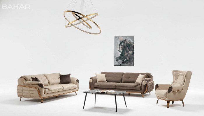 Zestaw sofowy 3+3 miejsce do siedzenia Sofa Fotel Sofy Relaks Luksusowy Zestaw do Salonu