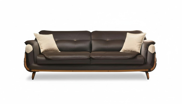 Sofa Meble do Salonu Sofy Trzyosobowe Klasyczna Kanapa Materiałowa Luksus