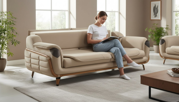 Sofa 3 miejsce do siedzenia Klasyczne kanapy Luksusowe meble Sofy Sofa Materiał