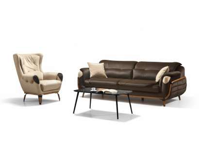 Sofa 3 miejsce do siedzenia Fotel Design Podkładka Siedziba Classic Design Living Room