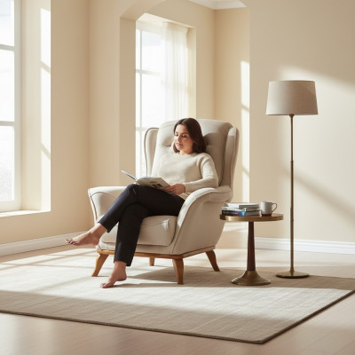 Fotel Luxury Design Meble Styl Klasyczny Włókienniczy Salon