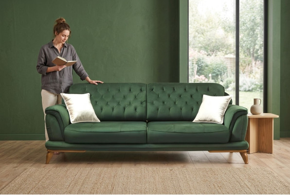Sofa 3 miejsce do siedzenia Klasyczne kanapy Luksusowe meble Sofy Material Couch