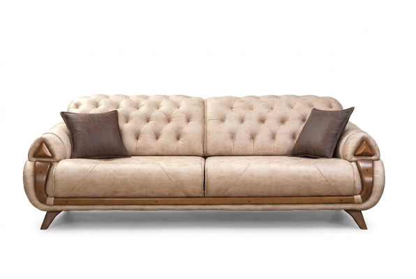 Sofa trzyosobowa kanapa Podkładka Design Siedziba Sofy Pokój Meble Skóra