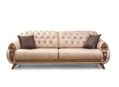 Sofa trzyosobowa kanapa Podkładka Design Siedziba Sofy Pokój Meble Skóra