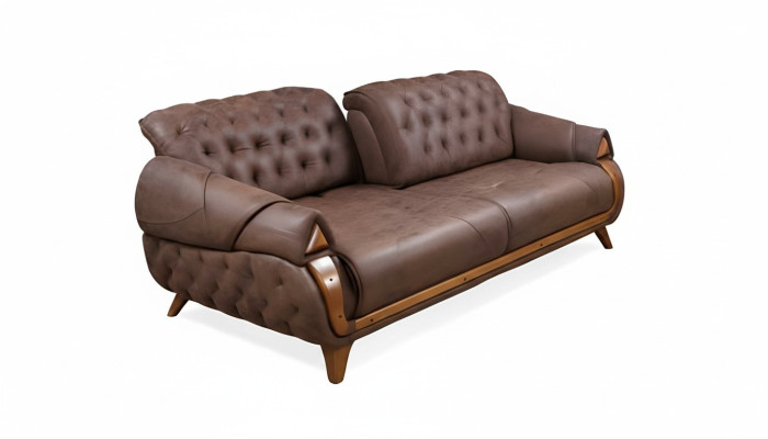 Sofa trzyosobowa materiałowa Podkładka Meble Klasyczny wystrój salonu