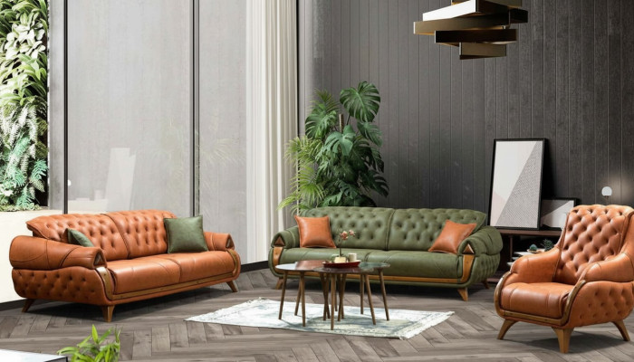 Zestaw sofowy 3+3 miejsce do siedzenia Sofa Kanapy Sofy Luksusowa Grupa Ustawić 2-częściowy