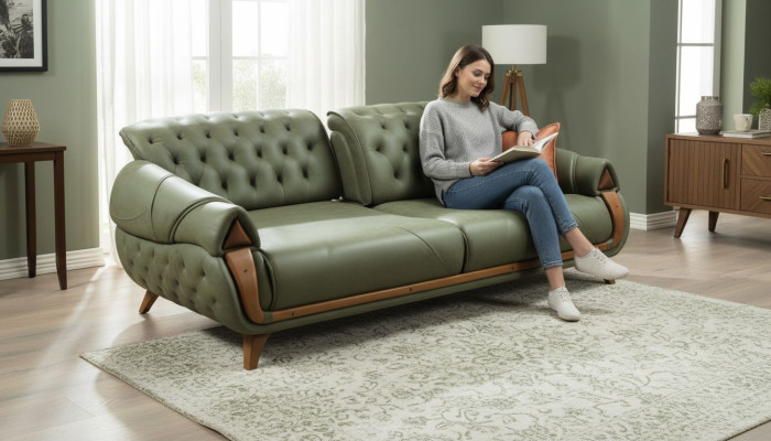 Klasyczna trzyosobowa sofa rozkładana Podkładka Meble salon 3 Siedziba
