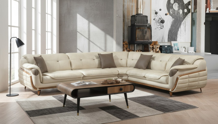 Narożnikowa kanapa Włókiennicza sofa w kształcie litery L Żywy krajobraz Podkładka kanapy kanapy