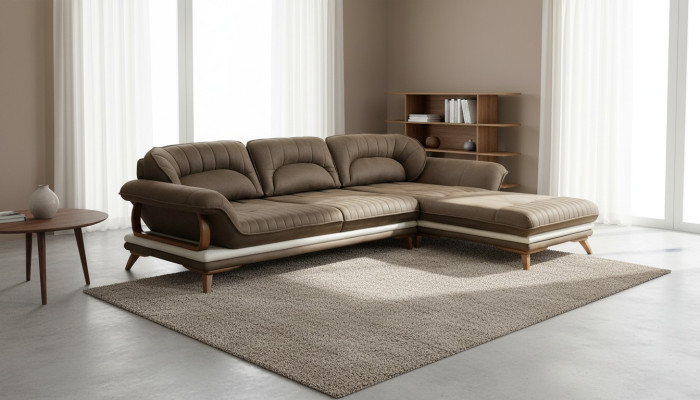 Narożnik kanapa Żywy krajobraz Podkładka Narożnik Sofa Ustawić Luksusowe Sofy L Shape