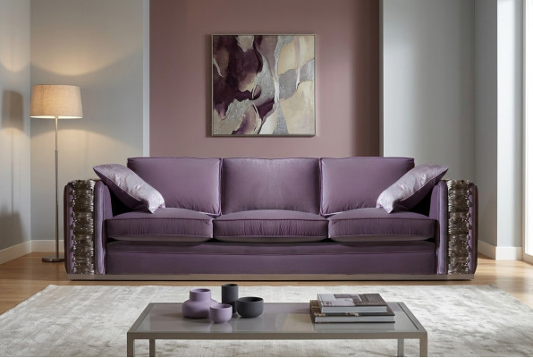 Sofa Klasyczna Duża xxl Sofa Salonowa Włókienniczy Czteroosobowa Włoska