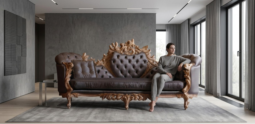 Sofy do Salonu Kanapy Tapicerka 4 Siedziba New Design XXL Duża Sofa Kanapa
