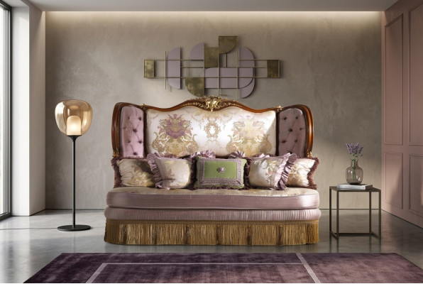 Ponadczasowa elegancja stylowa fioletowa trzyosobowa sofa Chesterfield do Twojego domu