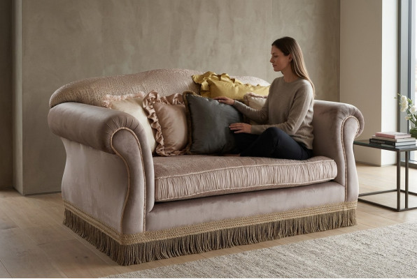 Designerskie Meble Dwumiejscowe 2 miejsce do siedzenia Sofa Kanapa Podkładka Meble Włoskie Nowe