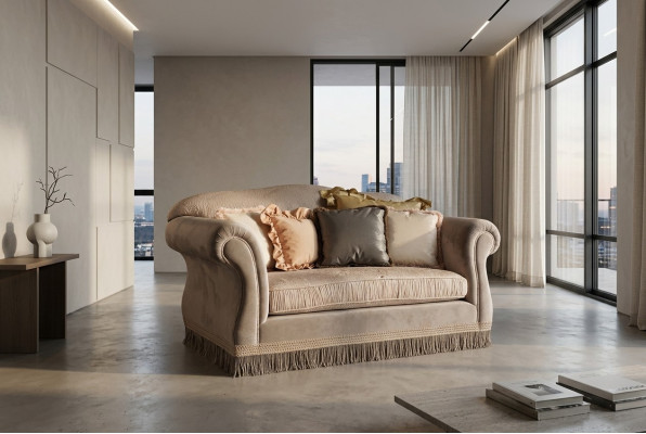 Designerskie Meble Dwumiejscowe 2 miejsce do siedzenia Sofa Kanapa Podkładka Meble Włoskie Nowe